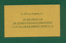 In memoriam de schoonheidscommissie van Haarlemmerliede c.a